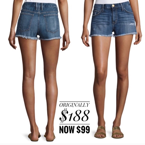 Current/Elliott Denim - Current/Elliott Denim Raw Edge Short